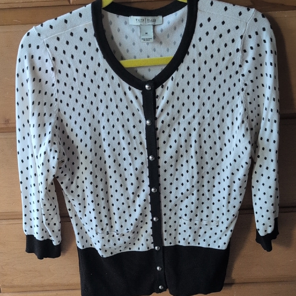 White and Black Diamond Sweater